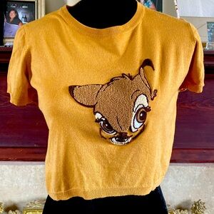 🦊🦊Disney very rare Bambi sweater. 14 x 16 . Cropped. Vintage Disney.